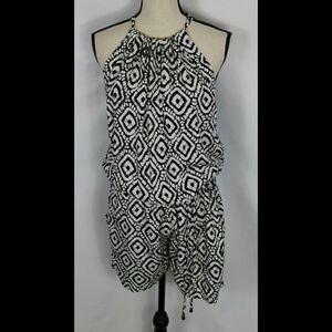 ESCAPADA LIVING S/L ALICE ROMPER BLACK WHITE SANTI